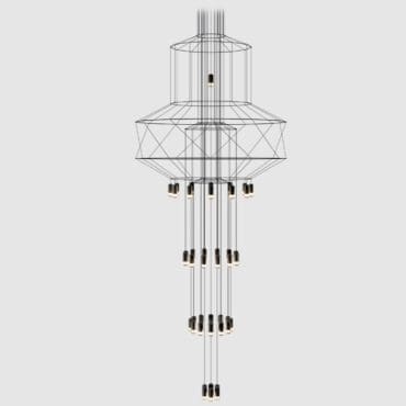 Vibia - Lampada a sospensione Wireflow Chandelier 0375 2700K
