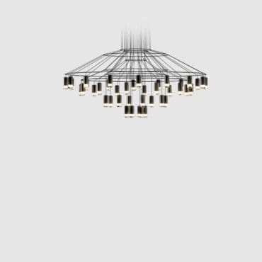 Vibia - Lampada a sospensione Wireflow Chandelier 0376 2700K