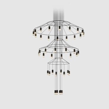 Vibia - Lampada a sospensione Wireflow Chandelier 0378 2700K