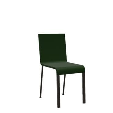 Vitra - Sedia .03 base nera scocca verde scuro impilabile