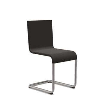 Vitra - Sedia .05 base acciaio inox scocca basic dark impilabile