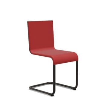 Vitra - Sedia .05 base acciaio inox scocca rosso vivo impilabile