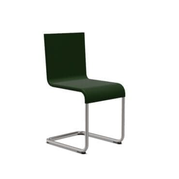 Vitra - Sedia .05 base acciaio inox scocca verde scuro impilabile
