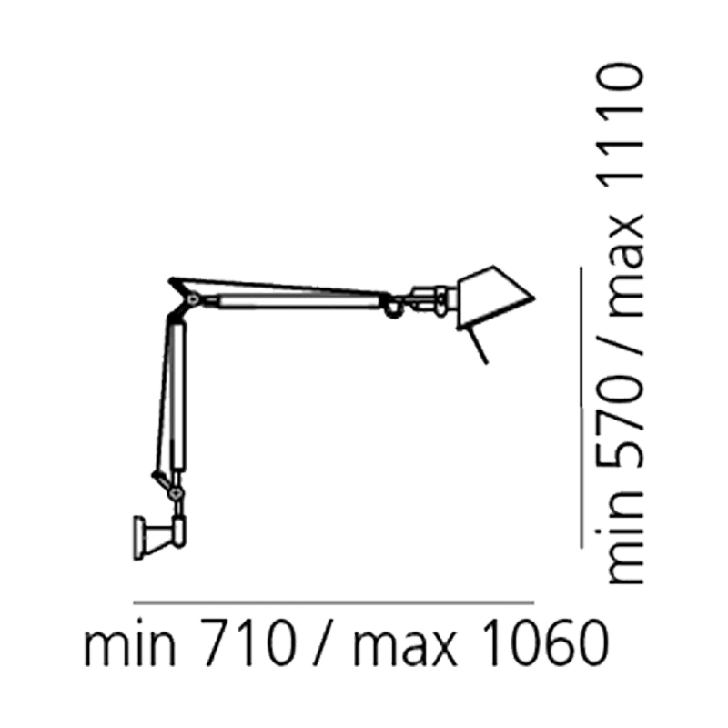 Supporto Parete Artemide Artemide Tolomeo Supporto Terra Alluminio