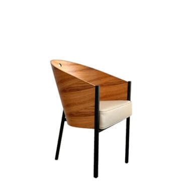 Driade - Poltroncina Costes scocca ulivo sedile in pelle Niagara