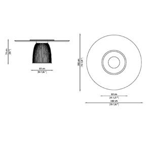 Paolo Castelli Tavolo rotondo Dione d180 longho design palermo