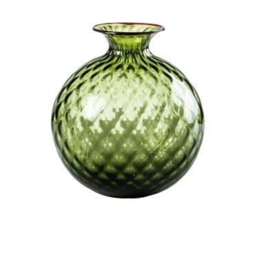 Venini -  Vaso Balloton Medium verde mela filo rosso