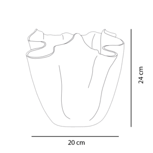 Venini Vaso Fazzoletto a canne medium longho design palermo dimensioni