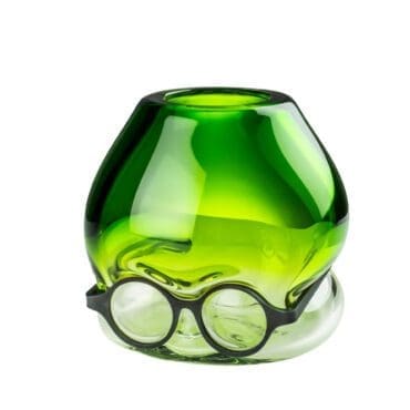 Venini - Vaso Where Are My Glasses verde erba sfumato cristallo