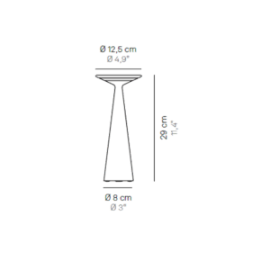 Zafferano Lampada da Tavolo Dama Pro bianco longho design palermo