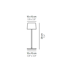 Zafferano Lampada da Tavolo Ofelia Pro longho design palermo