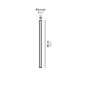 Zafferano Lampada da Tavolo Pencil modulo luce medio bianco longho design palermo
