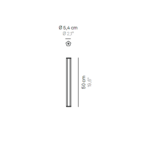 Zafferano Lampada da Tavolo Pencil modulo luce piccolo bianco longho design palermo