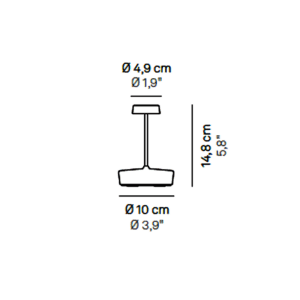 Zafferano Lampada da Tavolo Swap mini longho design palermo