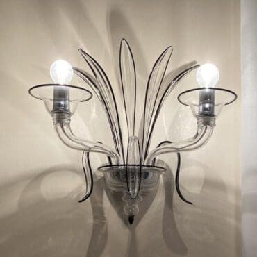 Barovier e Toso Lampada da parete Odile 5307 02 cristallo Longho Design Palermo