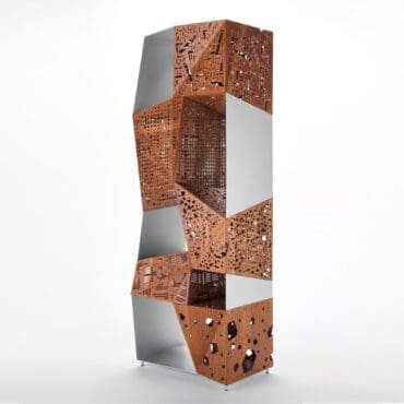 Horm- Credenza Riddled Totem legno alluminio