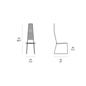 Horm Sedia Alieno High nero outdoor longho design palermo