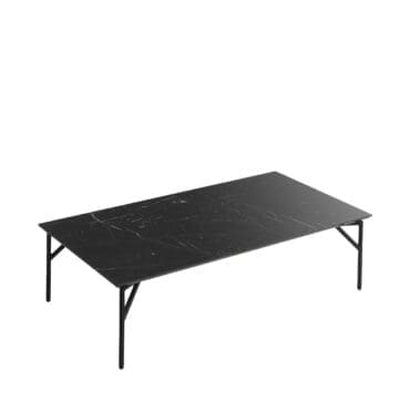 Horm – Tavolino Tout le jour verniciato nero piano marmo nero marquina