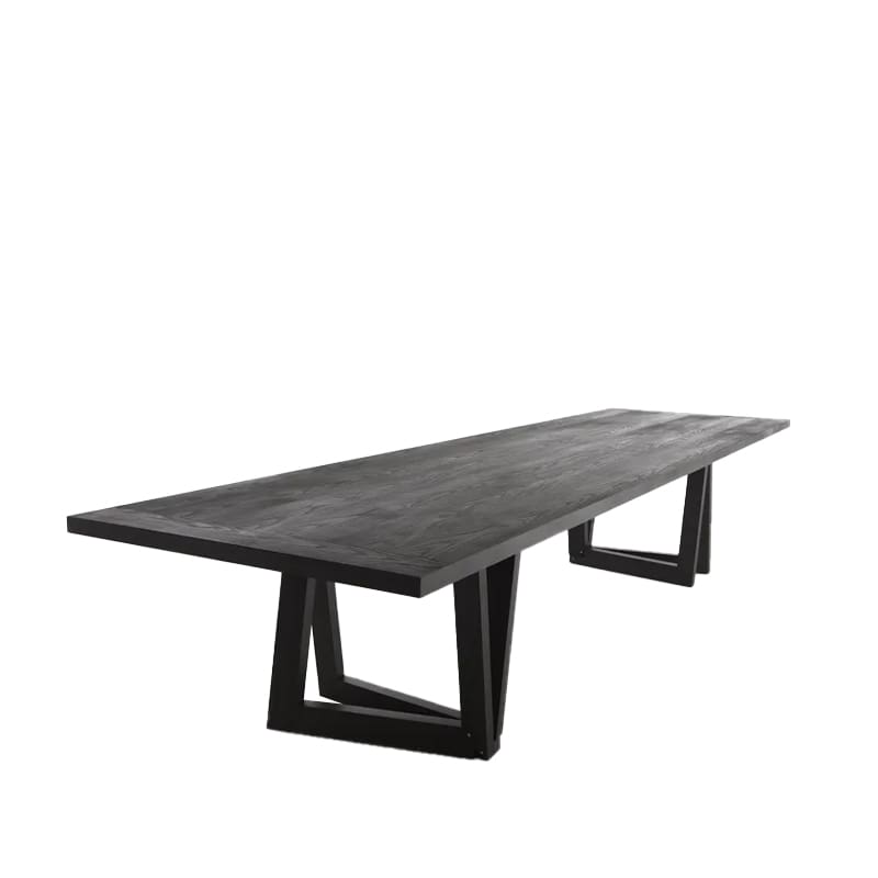 Horm Tavolo rettangolare QUADROR™ 03 abete impiallacciato in frassino tinto moca longho design palermo 1