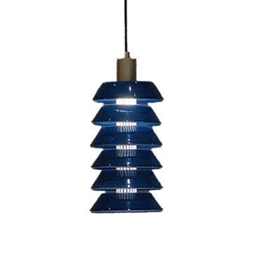 Paolo Castelli - Lampada a sospensione Terminal Ceramica blu outdoor