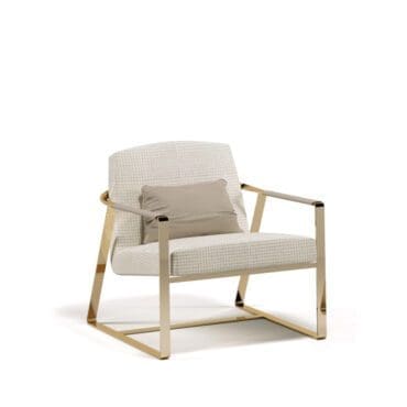 Paolo Castelli - Poltrona Parabolica Gold tessuto Delux