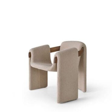 Paolo Castelli - Poltrona Lounge Sari frassino tinto noce