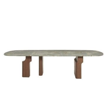 Paolo Castelli - Tavolo rettangolare Kenya frassino tinto noce Quarzite Roma