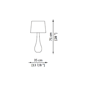 Paolo Castelli lampada da tavolo Colette longho design palermo