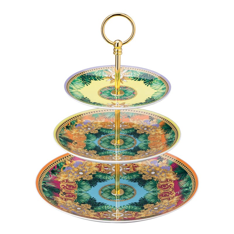 Rosenthal meets Versace Alzata rotonda etagere Versace Jungle Animalier Longho Design Palermo