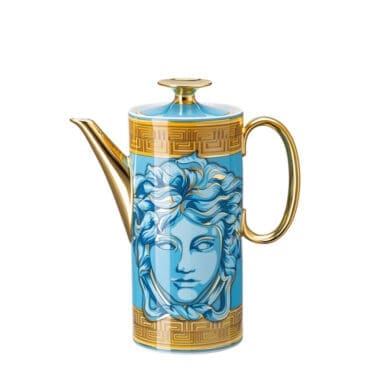 Rosenthal meets Versace Caffettiera cilindrica Versace Medusa Amplified Blu Longho Design Palermo