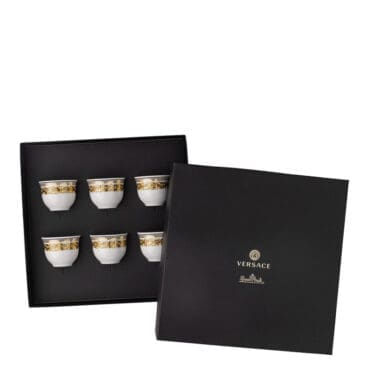 Rosenthal meets Versace Set di 6 bicchieri piccoli senza manico Virtus Gala White Longho Design Palermo