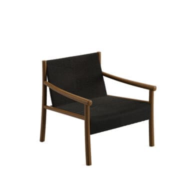 Arper - Poltrona Kata Rovere 3D Knit microimbottita con pattern grafico Charcoal