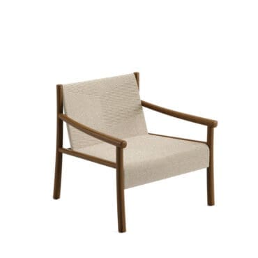 Arper - Poltrona Kata Rovere 3D Knit microimbottita con pattern grafico Linen