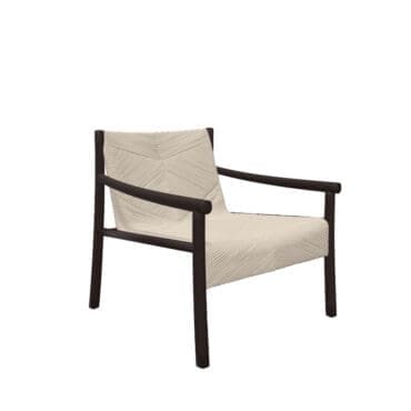 Arper - Poltrona Kata Rovere nero 3D Knit microimbottita con pattern grafico Linen