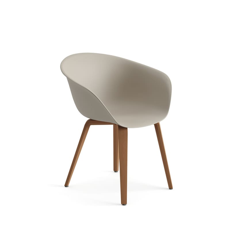 Arper Sedia Duna 02 4 gambe teak scocca polipropilene avorio longho design palermo