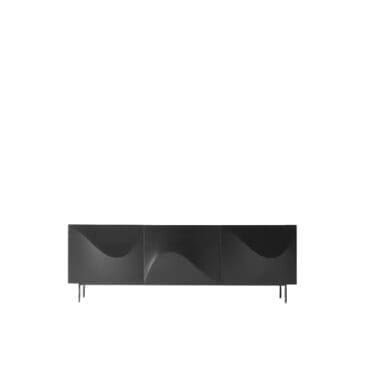 Bonaldo – Madia Vertigo base metallo piombo legno laccato opaco piombo