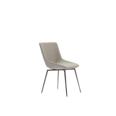 Bonaldo – Sedia Artika gambe metallo marrone scocca in tessuto