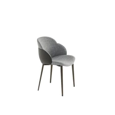 Bonaldo – Sedia My way gambe metallo marrone scocca in tessuto