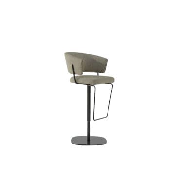 Bonaldo – Sgabello Bahia too base girevole metallo plus piombo scocca tessuto