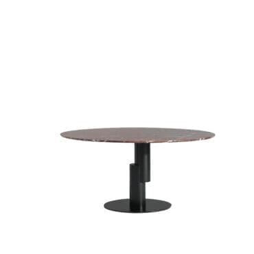 Bonaldo – Tavolo Innesti base metallo Marrone piano marmo