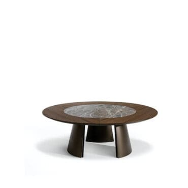 Bonaldo – Tavolo Torii ST con piano girevole in legno e ceramica