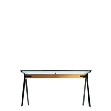 Driade - Tavolo Frate struttura nera trave faggio 130x80