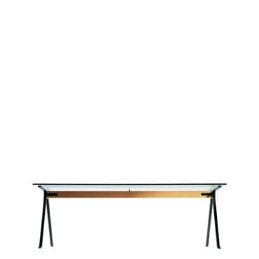 Driade Tavolo Frate struttura nera trave faggio 200x80 Longho Design Palermo