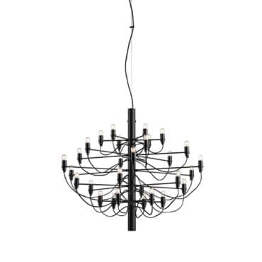 Flos - Lampadario 2097/30 Clear Bulbs nero opaco