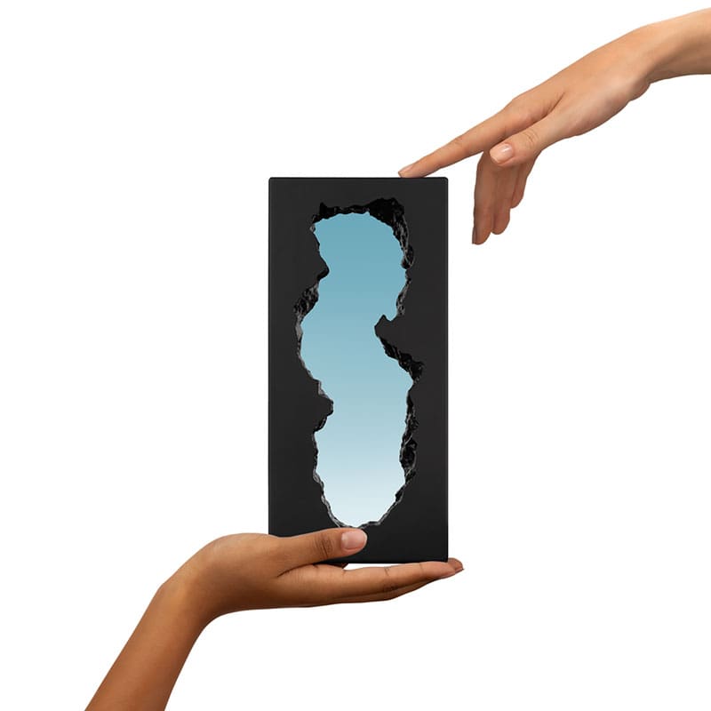 Gufram Guframini Broken Mirror Black 2 Longho Design Palermo