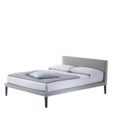 Horm - Letto matrimoniale Ebridi Legno Tessile rivestimento tessuto basic