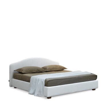 Horm - Letto matrimoniale Elba imbottito rivestito in tessuto basic