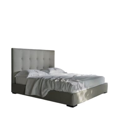 Horm - Letto matrimoniale Grenada Alto imbottito tessuto basic