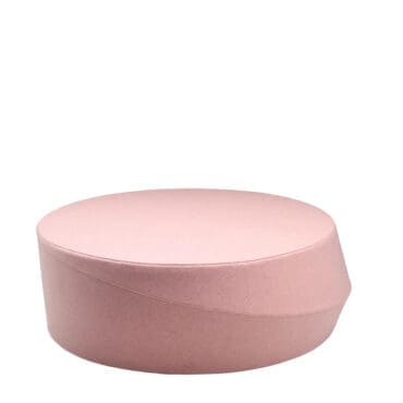 Horm - Pouf Giro rotondo imbottito in tessuto basic large