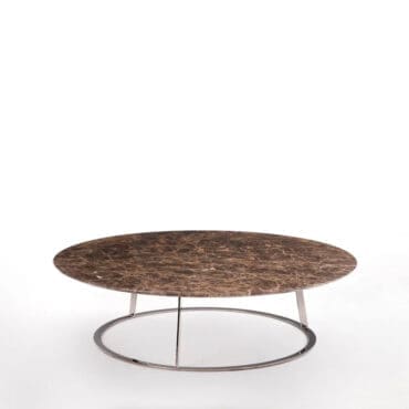 Horm - Tavolino Albino Family Marmo struttura cromato nero top emperador